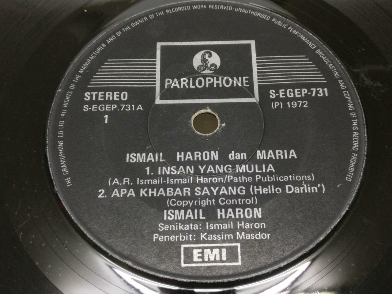 Singapore Malay Ismail Haron Ilham Pujangga 1972 EMI Singapore 7" EP 45RPM EP407