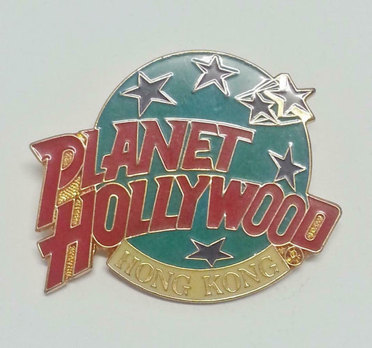 Rare Vintage Planet Hollywood HONG KONG China Gold Tone Pin Badge Star F/S B116