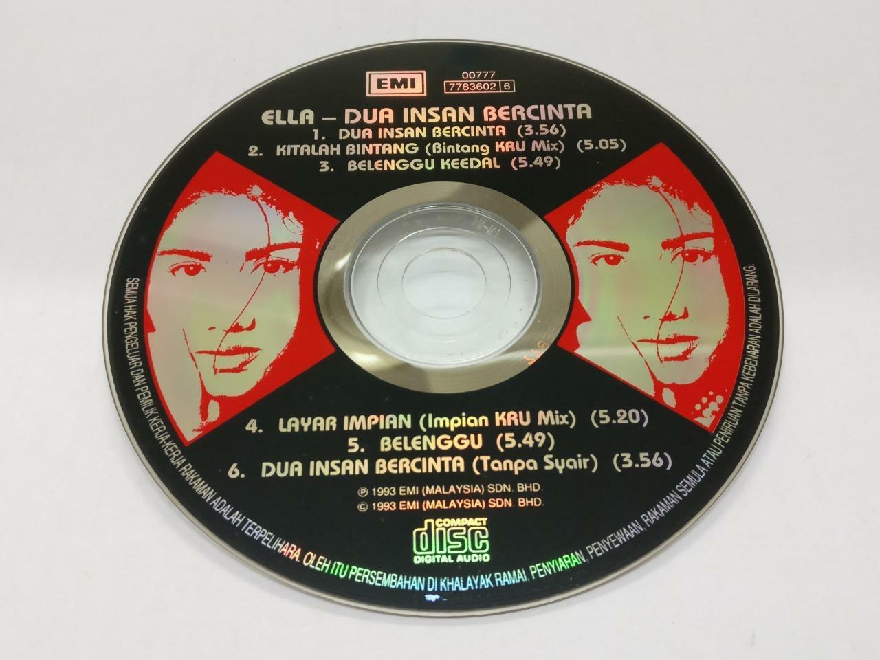Malaysia Rare Malay Diva Ella Dua Insan Bercinta 1993 Malaysia EMI Melayu CD (CD686)