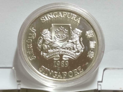 Singapore $10 Snake 1989 Proof Silver Coin (C024)