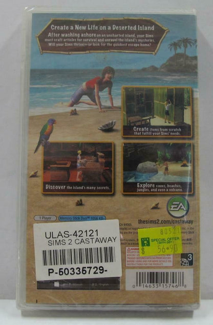 PSP Sealed The Sims 2 Castaway Game Disc (G092)