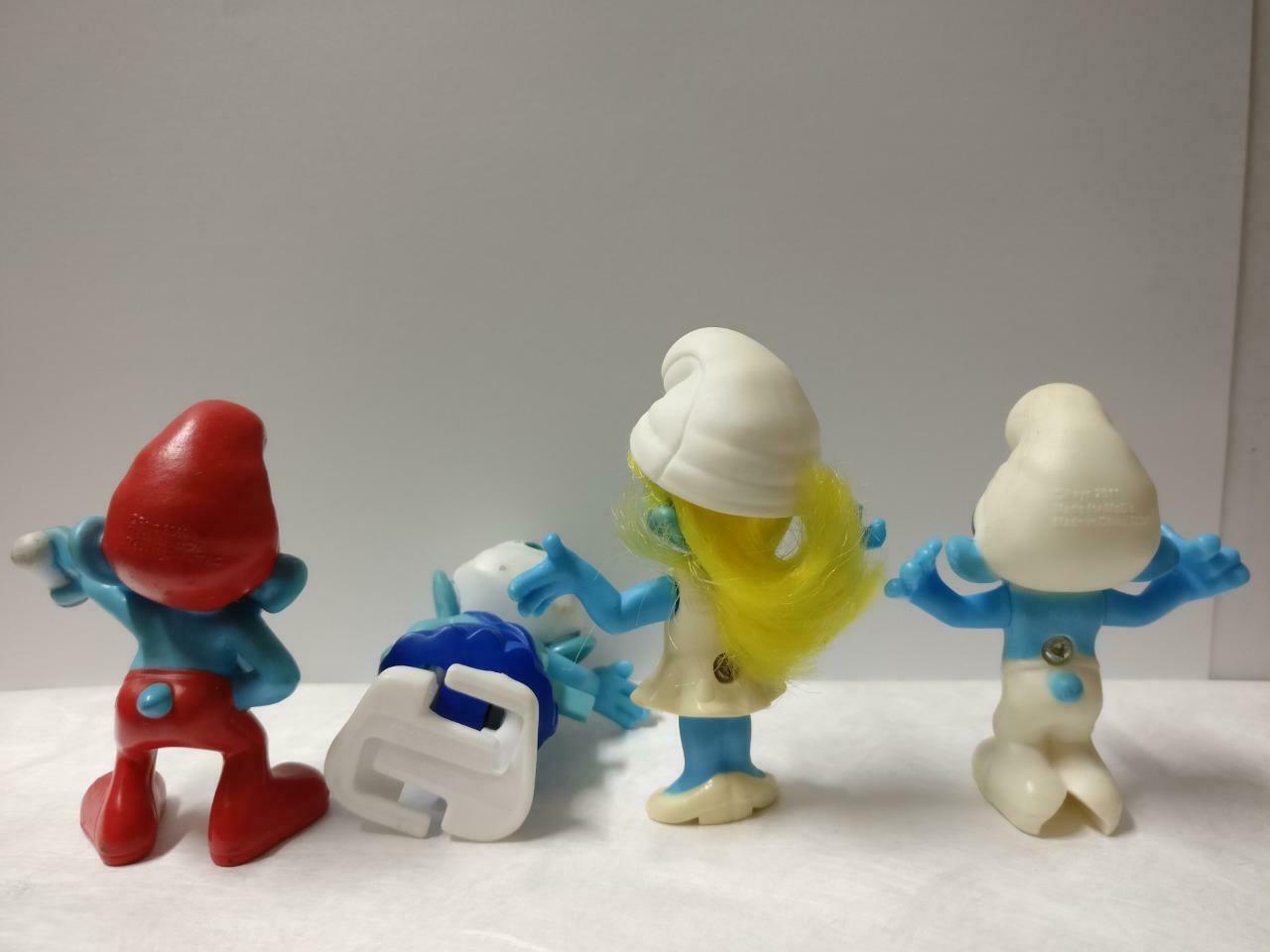 McDonalds Smurfs Bucket Spin Ball Cute Figure Toys x8 Lot F/S (FTY008) *G