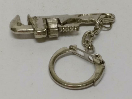 LP888 Vintage Mini Wrench Tooling Silver Tone Metal Souvenir Keychain Keyring F/S (B692)