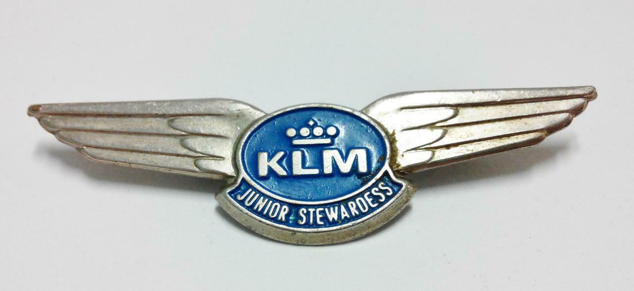 Rare Vintage KLM Airline Junior Stewardess Pin Badge F/S (B336)