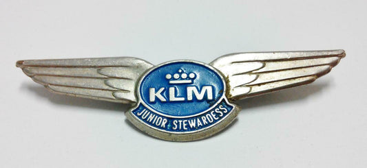 Rare Vintage KLM Airline Junior Stewardess Pin Badge F/S (B336)