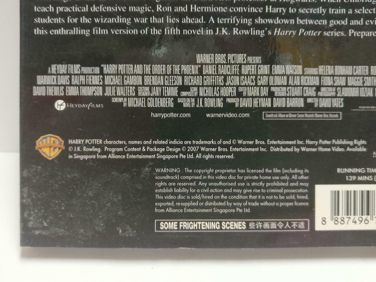 Movie Harry Potter The Order of the Phoenix Singapore Video CD 2x VCD CD1097