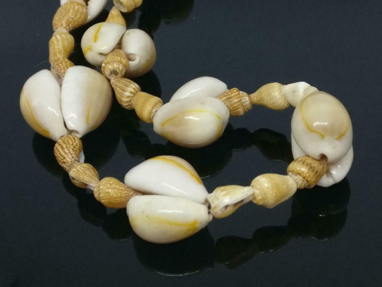 Vintage Beautiful Sea Beach Seashells Shells Accessories 34" Necklace F/S (J524)