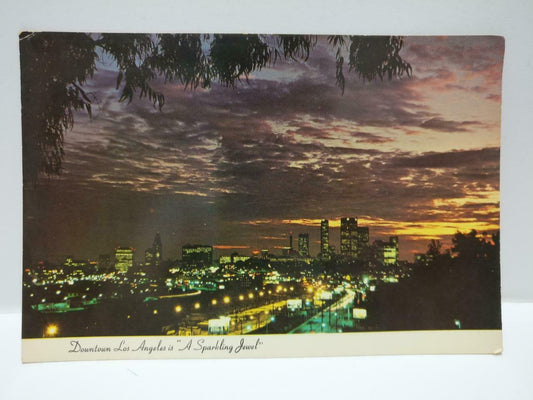 Vintage Downtown Los Angeles Spectacular Skylines USA Color Postcard (P598)