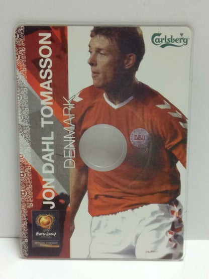 Denmark Jon Dahl Tomasson Football Soccer Euro 2004 Carlsberg CD Card F/S A2392