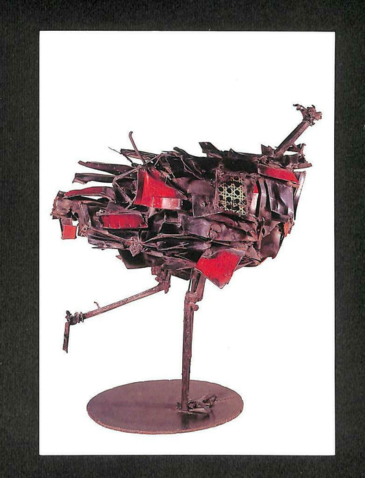 LUCKYPIGEON Cesar Sculpture Poule 1962 Installation Bird Paris Postcard (C1635)