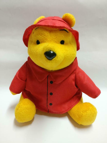 McDonald's Winnie The Pooh Red Raincoat 7" Plush Soft Toy F/S (PTY106)