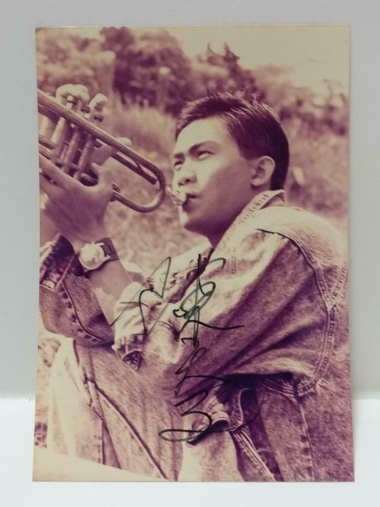 Vintage Singapore Actor 陈天文 Chen Tian Wen Signed Autograph Photo F/S (P017)