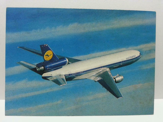Lufthansa Airlines Airplane DC10 Postcard (AC093)