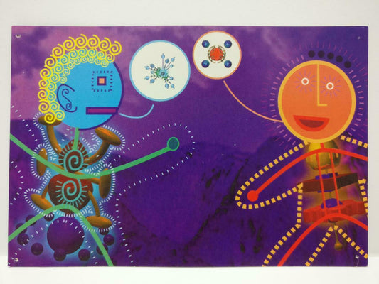 LUCKYPIGEON888 Libra Horoscope Avant Robots Art Australia Ad Postcard (E0375)