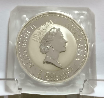 Australia Elizabeth II 2 Dollars Kookaburra 1994 2oz Silver Coin Capsule (C036)
