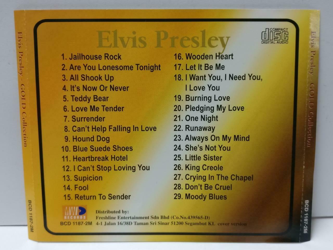 Superstar Gold Collection Elvis Presley On Cover Only Rare Malaysia CD CDS513