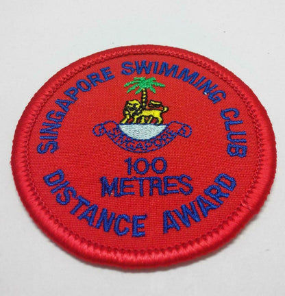 Embroidered Singapore Swimming Club 100M Award Iron On Clothes Patch (A942)