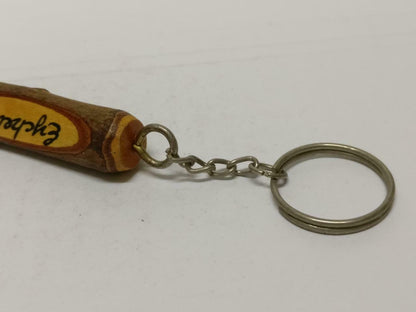 LP888 Vintage Handmade Mini Wooden Pencil Name Eychelle Keychain Keyring F/S (B731)
