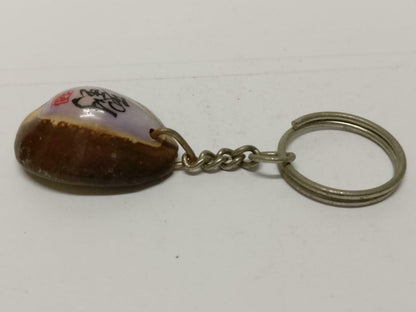 LP888 Rare Vintage Seashell Art Surname Liu 刘 劉 Souvenir Keychain Keyring F/S (B665)
