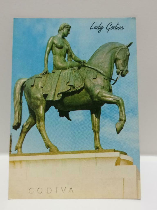 Vintage Lady Godiva's Statue Coventry Attraction England Color Postcard (P558)