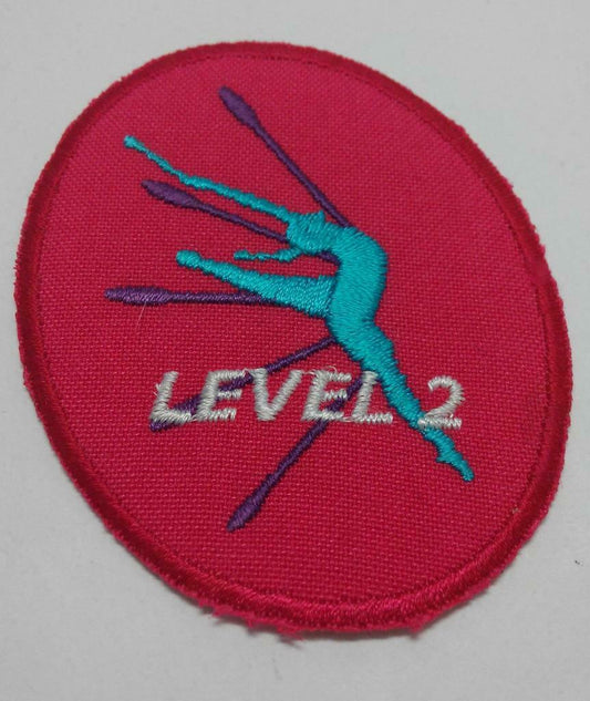 Embroidered Gymnastic Level 2 Iron On Patch (A950)