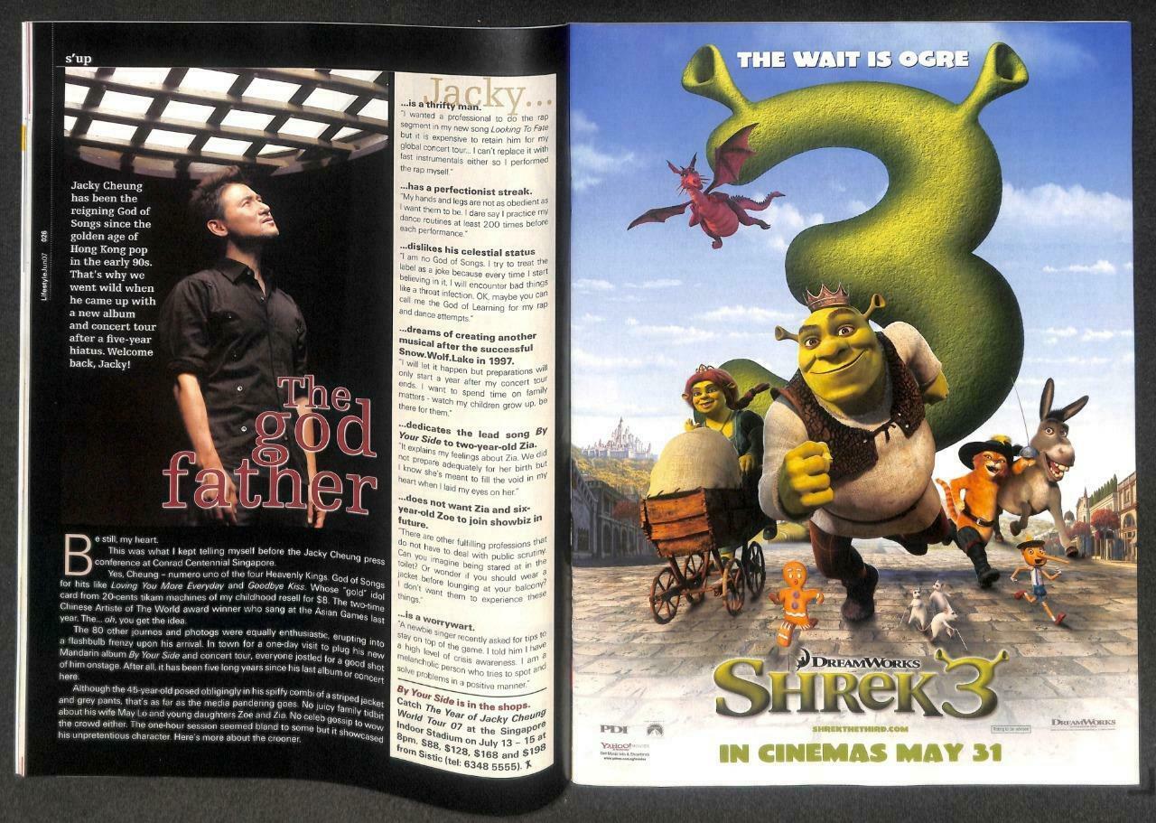 Singapore Lifestyle Magazine Shrek Jacky Cheung Transformer 2006 F/S M112 E