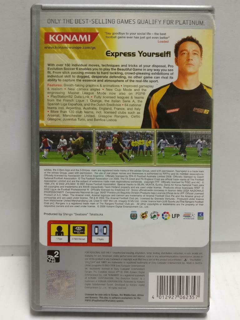 PSP Konami PES Pro Evolution Soccer 6 With Booklet Austria Game Disc (GA327)