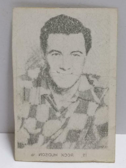 Vintage Actor Rock Hudson Colour Mini Photo Trading Card F/S (A2317)