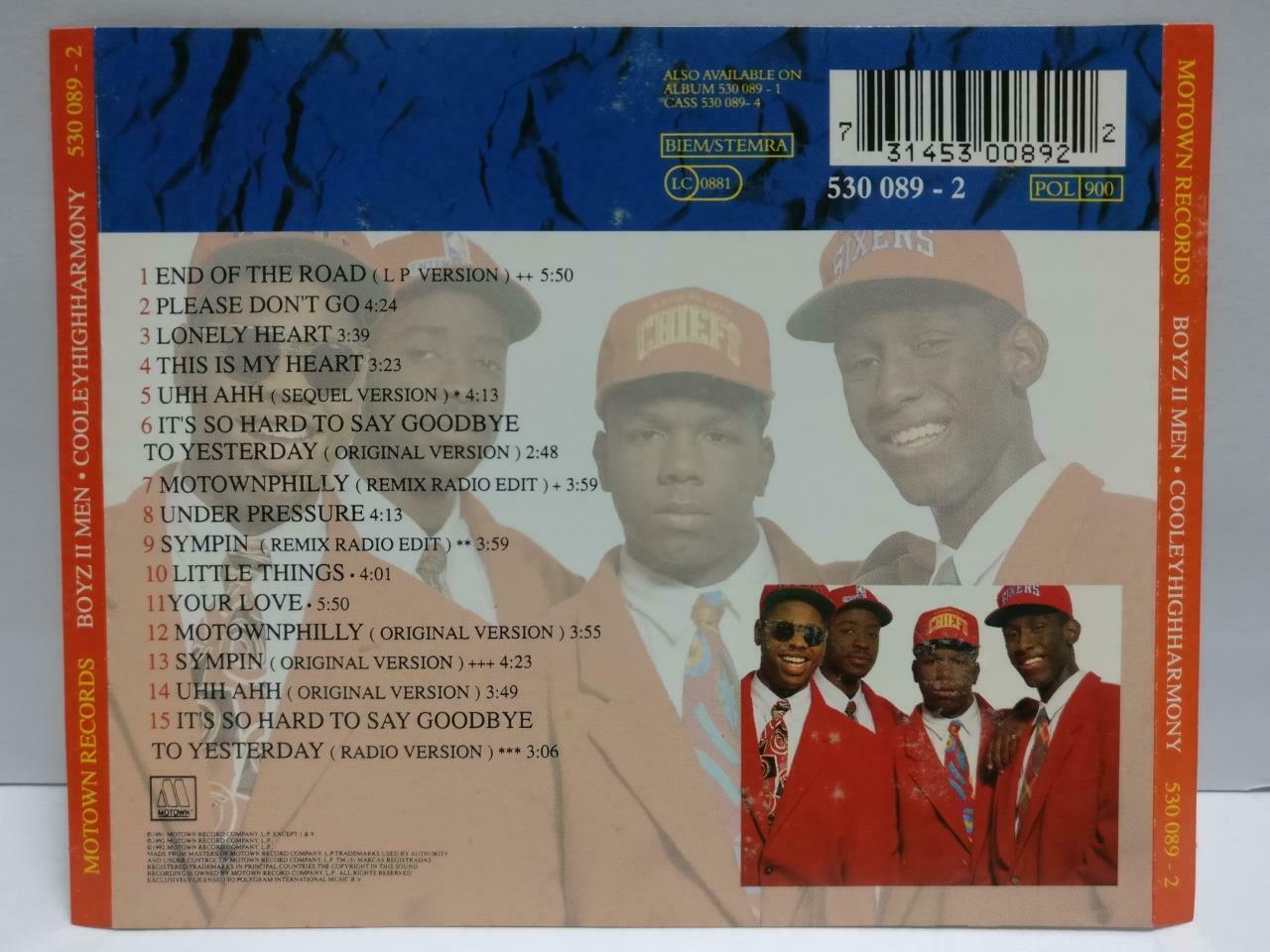 Boyz II Men CooleyHighHarmony 1992 Germany English CD (CDS165)