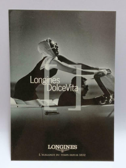 LUCKYPIGEON888 Longines DolceVita Retro Car Lady Australia Ad Postcard (E0046)