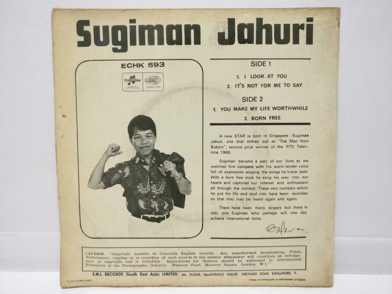 Singapore Malay Sugiman Jahuri Sing Matt Monro born free 1968 Rare EP 7" EP364