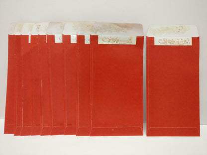 Chinese New Year Oranges 福 Red Packet Money Paper Envelope x Lot of 10 (P1036)