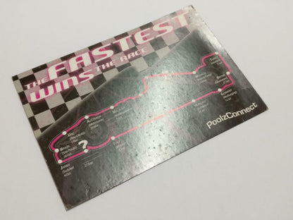 LUCKYPIGEON888 F1 Car Racing PoolzConnect 2009 Singapore Ad Postcard (E0051)