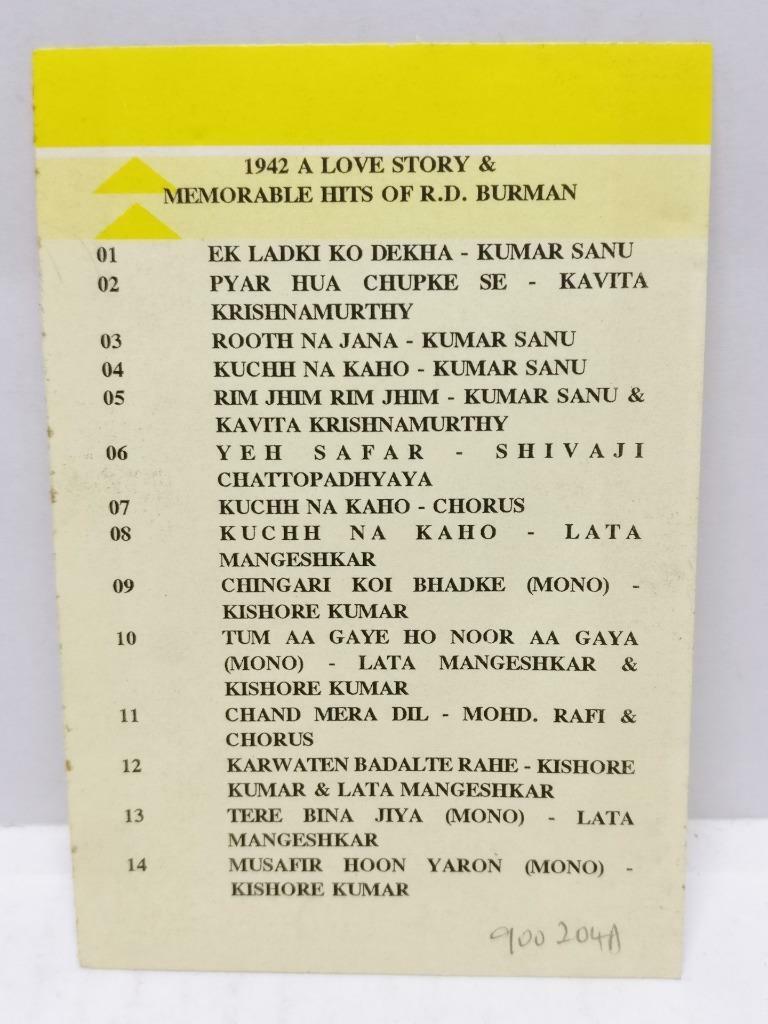 India Bollywood Movie A Love Story OST R.D. Burman 1994 EMI England CD (CD733)