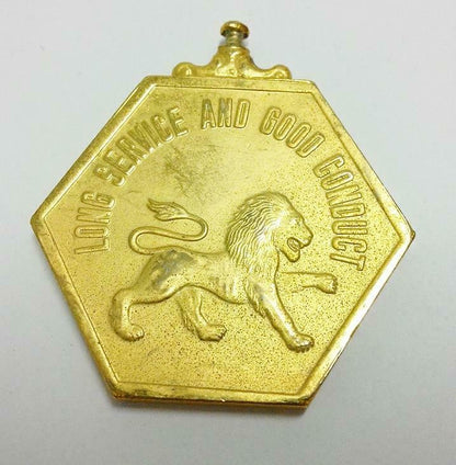 Rare Vintage Singapore Army Long Service & Good Conduct Hexagon Medal F/S (A456)