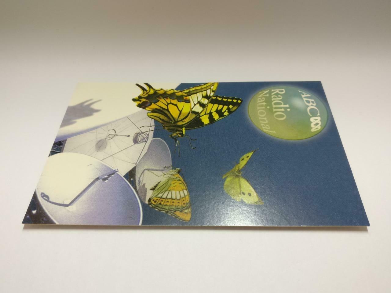 LUCKYPIGEON888 ABC Radio National Butterfly Satellite Dish Postcard (E0005)