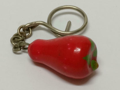 LP888 Vintage Fruit Gourd Red Chilli Pepper Wood Charm Keychain Keyring F/S (B749)