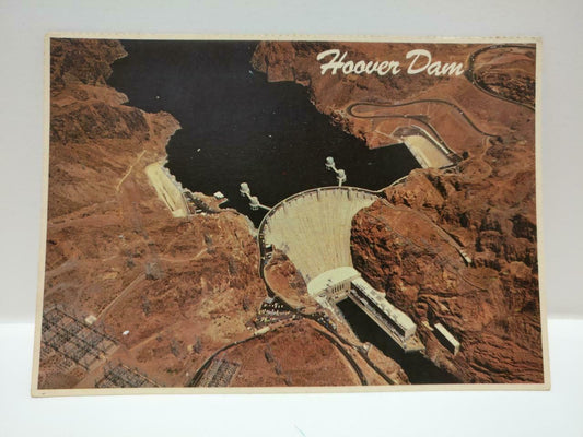 Vintage Hoover Boulder Dam Nevada Arizona USA Color Postcard (P582)