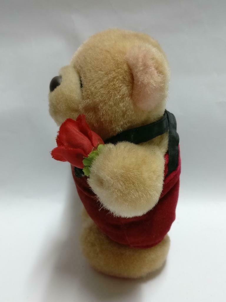 Forever Friends Lovely Bear With Red Rose W/Tag 5" Plush Soft Toy F/S (PTY127)