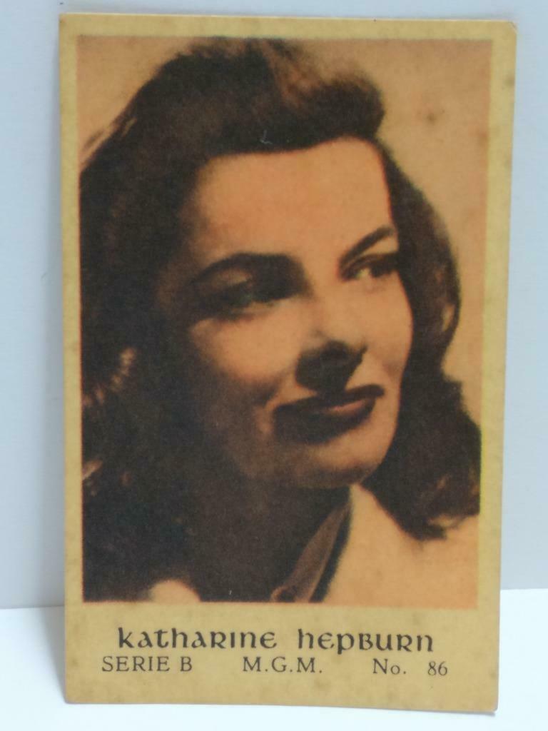 Vintage Actress Katharine Hepburn Colour Mini Photo Trading Card F/S (A2361)