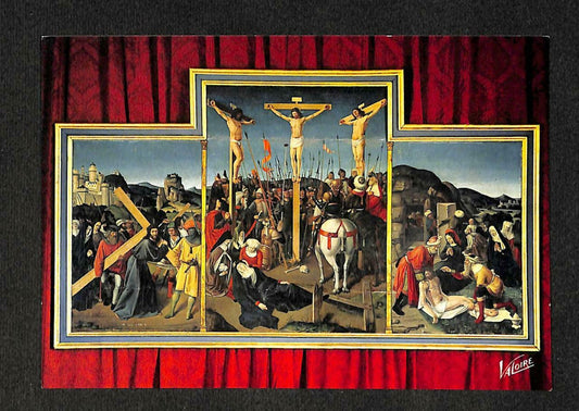 LUCKYPIGEON Triptyque du XVe siecle Jesus Painting Postcard (C1799)