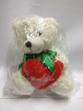 Valentine White Teddy Bear Love Heart Stuffed Animal 7" Plush Toy F/S (PTY025)