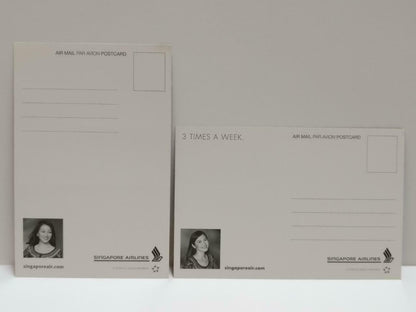 LUCKYPIGEON888 Singapore Airlines SIA Milan Barcelona Postcard Set Of 2 (E0441)