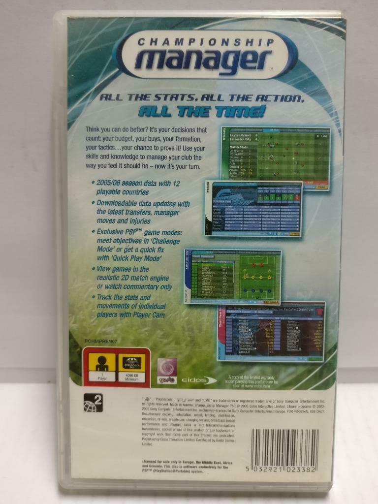 PSP Championship Manager Soccer 2005 With Booklet Austria Game Disc (GA335)