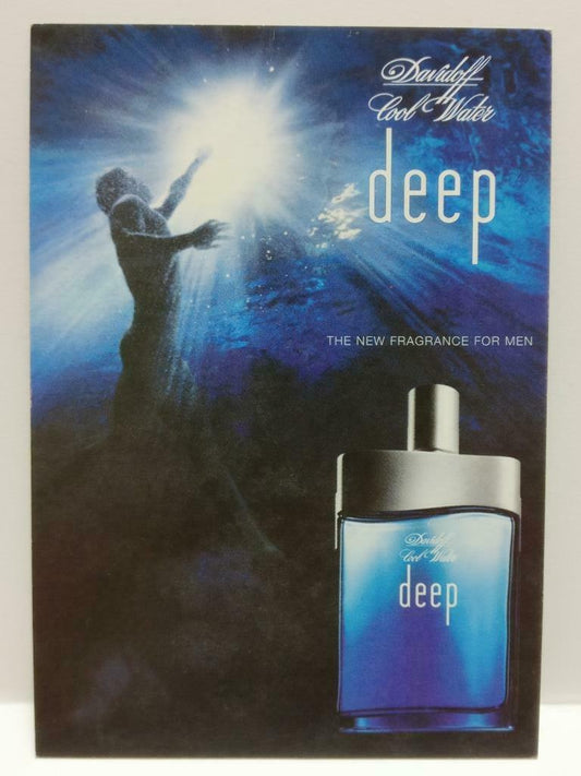 LUCKYPIGEON888 Davidoff Deep Perfume Blue Sea 2004 Singapore Ad Postcard (E0197)