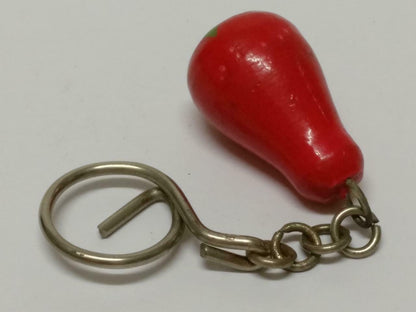 LP888 Vintage Fruit Gourd Red Chilli Pepper Wood Charm Keychain Keyring F/S (B749)