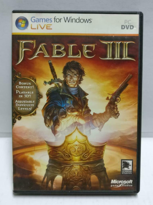 Fable 3 With Booklet 2011 Singapore PC DVD Game (GA319)