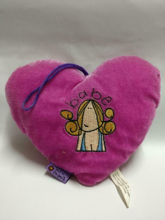 Bang On The Door Babe Pink Heart Shaped Mini Pillow 8" Plush Toy F/S (PTY118)