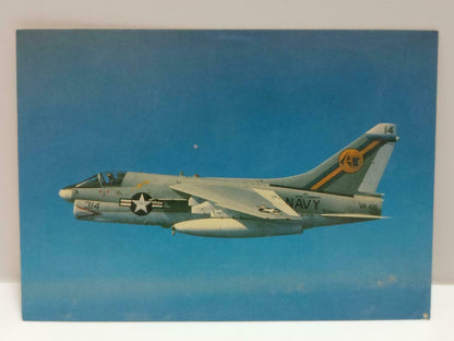 LUCKYPIGEON888 USA Vought A-7E Corsair II Military Airplane Jet Postcard (E0404)