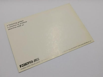 LUCKYPIGEON888 Huge Safety Pin Pink Green Singapore Ad Postcard (E0050)